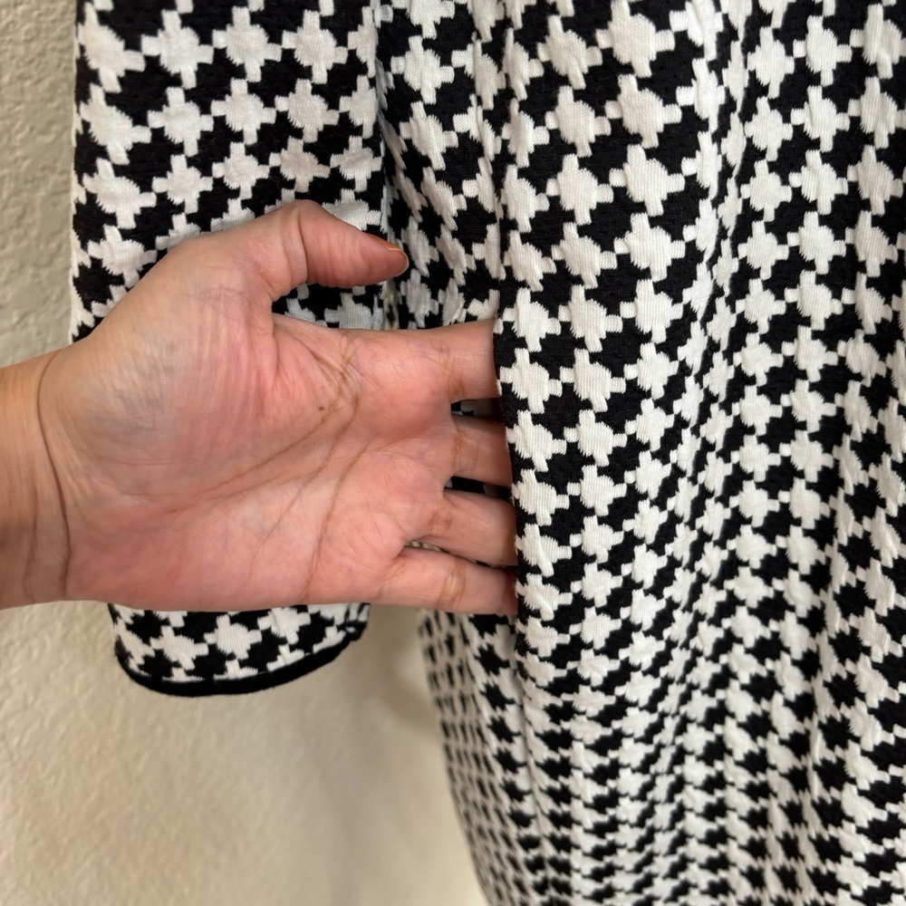 Philosophy houndstooth pattern Sweater cardigan j… - image 8